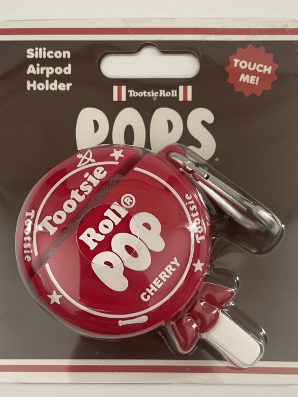 NEW Tootsie Roll Pop Cherry Silicone AirPods Case Holder Red Sealed